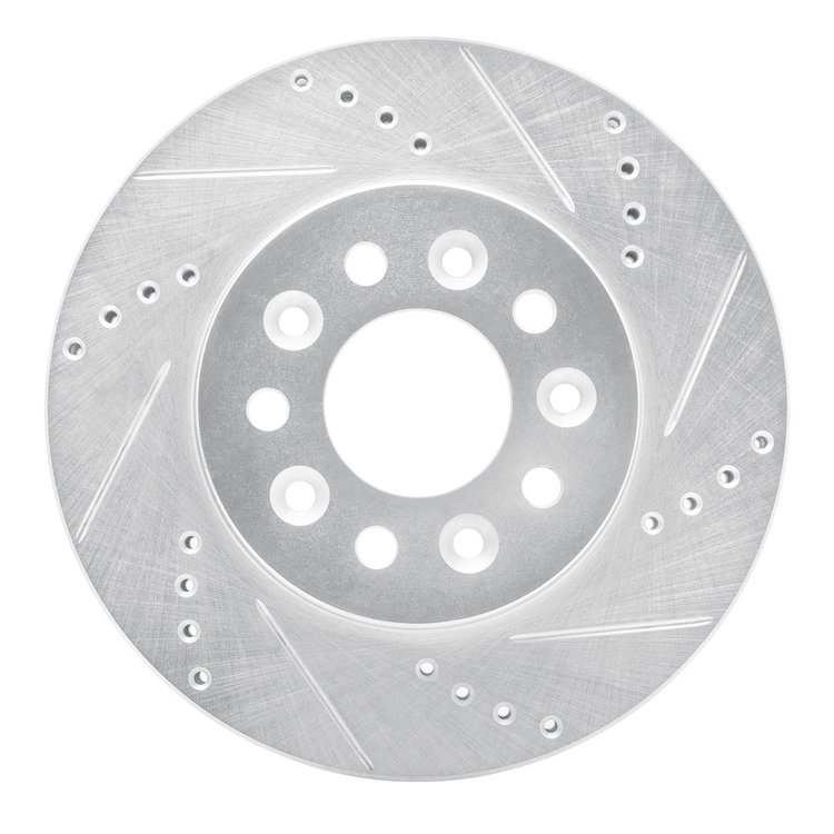 631-54086R Drilled/Slotted Brake Rotor [Silver], 2004-2007 Ford/Lincoln/Mercury/Mazda, Position: Front Right