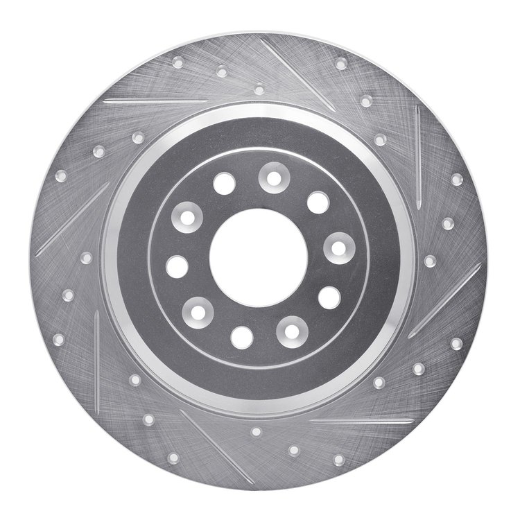 631-54088R Drilled/Slotted Brake Rotor [Silver], 2005-2019 Ford/Lincoln/Mercury/Mazda, Position: Rear Right
