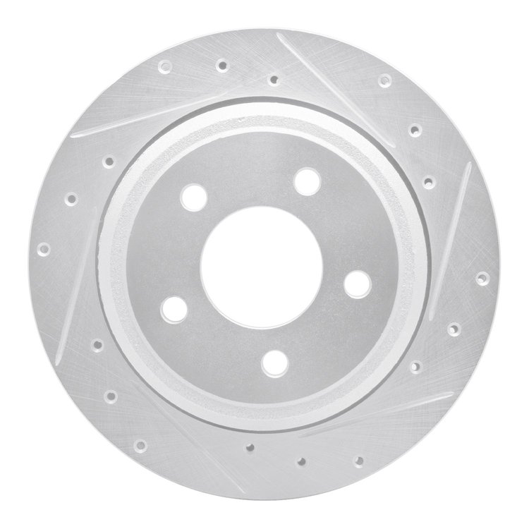 631-54092R Drilled/Slotted Brake Rotor [Silver], 2010-2011 Ford/Lincoln/Mercury/Mazda, Position: Rear Right