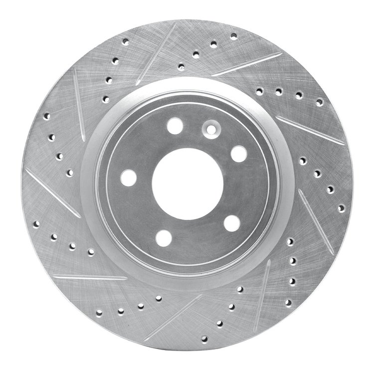 631-54094L Drilled/Slotted Brake Rotor [Silver], 2011-2019 Ford/Lincoln/Mercury/Mazda, Position: Front Left