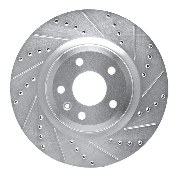 631-54094R Drilled/Slotted Brake Rotor [Silver], 2011-2019 Ford/Lincoln/Mercury/Mazda, Position: Front Right
