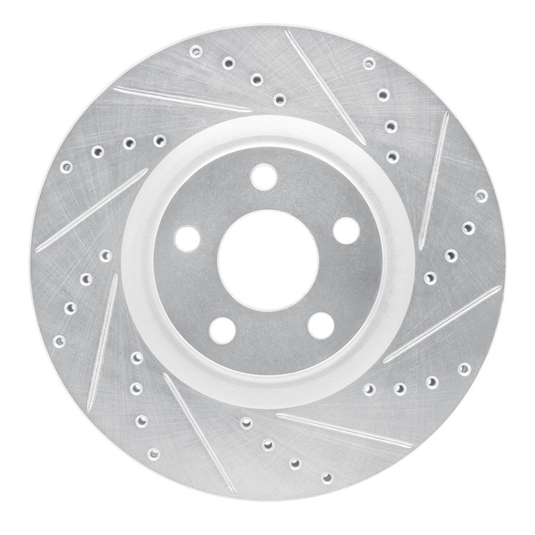 631-54095R Drilled/Slotted Brake Rotor [Silver], 2015-2020 Ford/Lincoln/Mercury/Mazda, Position: Front Right