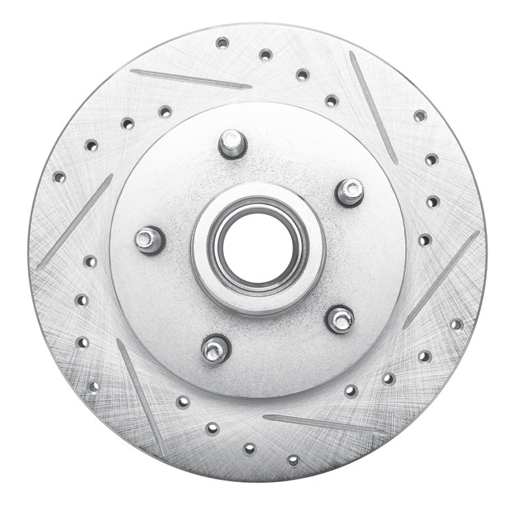 631-54122R Drilled/Slotted Brake Rotor [Silver], 1986-1992 Ford/Lincoln/Mercury/Mazda, Position: Front Right