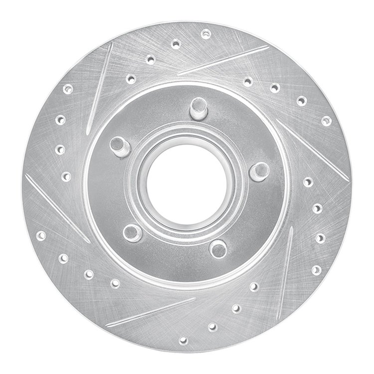 631-54125L Drilled/Slotted Brake Rotor [Silver], 1993-1994 Ford/Lincoln/Mercury/Mazda, Position: Front Left