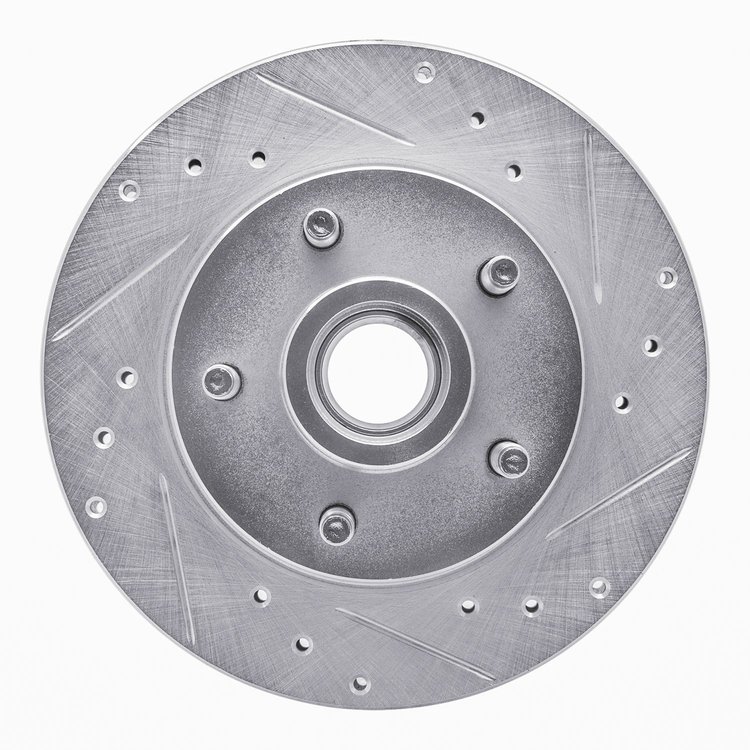 631-54126R Drilled/Slotted Brake Rotor [Silver], 1991-1994 Ford/Lincoln/Mercury/Mazda, Position: Front Right