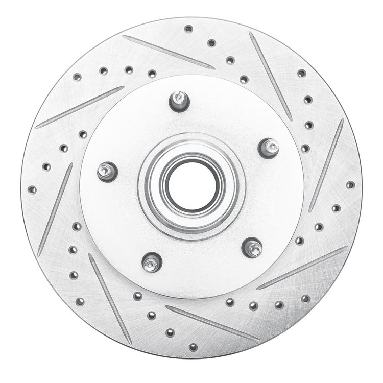 631-54129R Drilled/Slotted Brake Rotor [Silver], 1994-2001 Ford/Lincoln/Mercury/Mazda, Position: Front Right