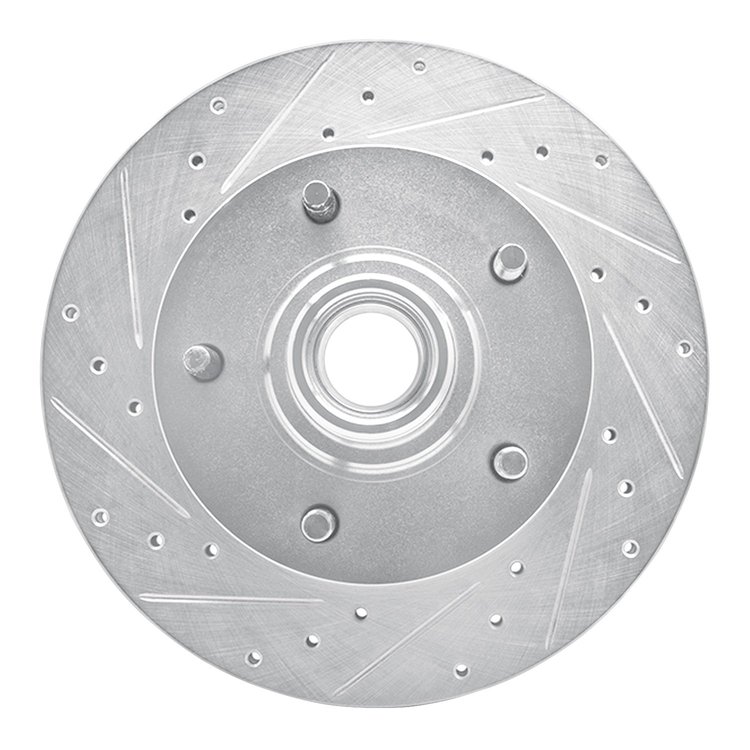 631-54130L Drilled/Slotted Brake Rotor [Silver], 1994-2003 Ford/Lincoln/Mercury/Mazda, Position: Front Left