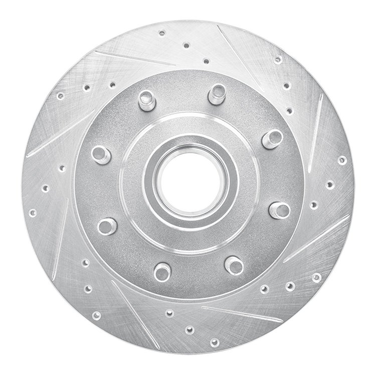 631-54136R Drilled/Slotted Brake Rotor [Silver], 1995-2007 Ford/Lincoln/Mercury/Mazda, Position: Front Right