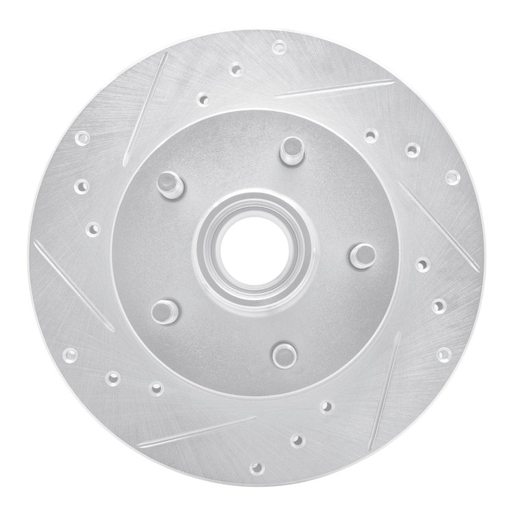631-54138L Drilled/Slotted Brake Rotor [Silver], 1995-1997 Ford/Lincoln/Mercury/Mazda, Position: Front Left