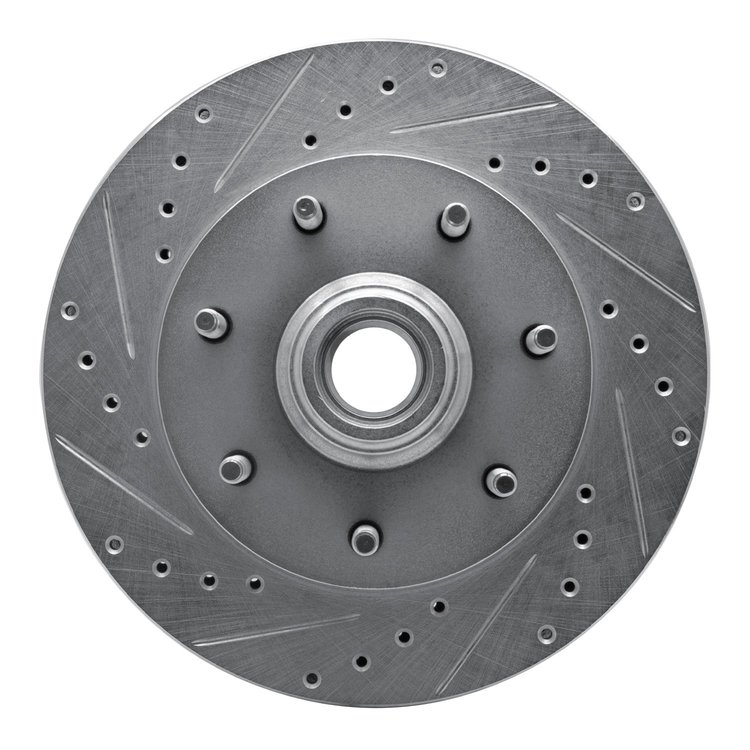 631-54150L Drilled/Slotted Brake Rotor [Silver], 1997-2004 Ford/Lincoln/Mercury/Mazda, Position: Front Left
