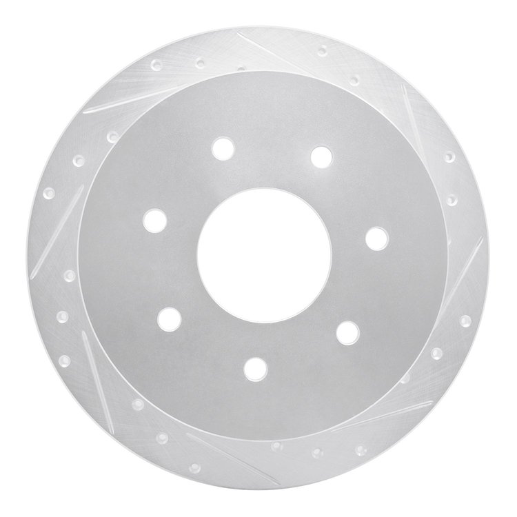 631-54151R Drilled/Slotted Brake Rotor [Silver], 1997-2004 Ford/Lincoln/Mercury/Mazda, Position: Rear Right