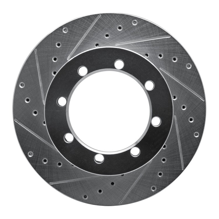 631-54154L Drilled/Slotted Brake Rotor [Silver], 1996-2007 Ford/Lincoln/Mercury/Mazda, Position: Rear Left,Rr Left