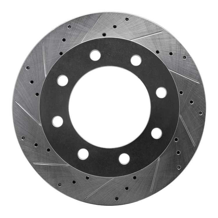 631-54157L Drilled/Slotted Brake Rotor [Silver], 1999-1999 Ford/Lincoln/Mercury/Mazda, Position: Front Left
