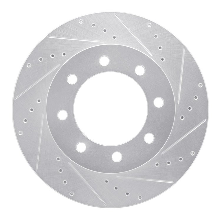 631-54158R Drilled/Slotted Brake Rotor [Silver], 1999-2001 Ford/Lincoln/Mercury/Mazda, Position: Fr Right,Front Right