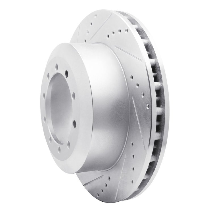 631-54159L Drilled/Slotted Brake Rotor [Silver], 1988-2019 Ford/Lincoln/Mercury/Mazda, Position: Front Left,Fr Left,Rear Left,Rr