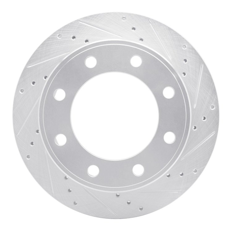 631-54161R Drilled/Slotted Brake Rotor [Silver], 1999-2005 Ford/Lincoln/Mercury/Mazda, Position: Rear Right