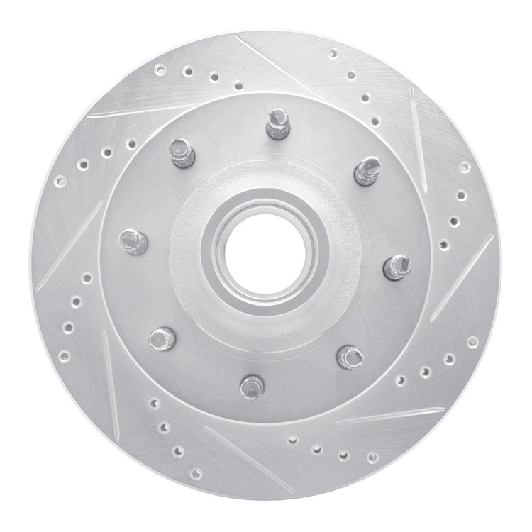 631-54162R Drilled/Slotted Brake Rotor [Silver], 1999-2002 Ford/Lincoln/Mercury/Mazda, Position: Front Right