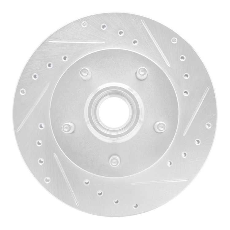 631-54165R Drilled/Slotted Brake Rotor [Silver], 1998-2002 Ford/Lincoln/Mercury/Mazda, Position: Front Right