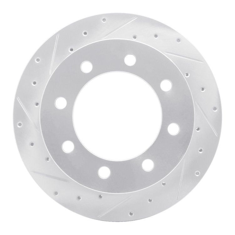 631-54167L Drilled/Slotted Brake Rotor [Silver], 1999-2007 Ford/Lincoln/Mercury/Mazda, Position: Rear Left