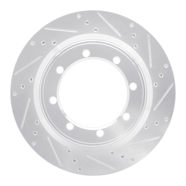 631-54168R Drilled/Slotted Brake Rotor [Silver], 1999-2007 Ford/Lincoln/Mercury/Mazda, Position: Rear Right
