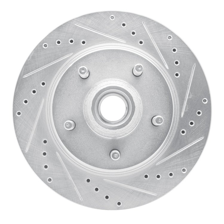 631-54169R Drilled/Slotted Brake Rotor [Silver], 2000-2004 Ford/Lincoln/Mercury/Mazda, Position: Front Right