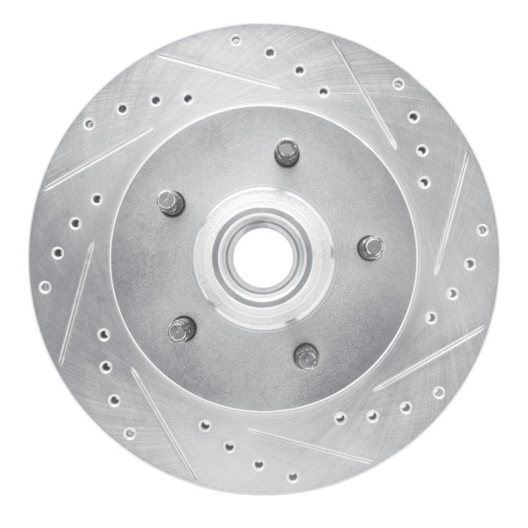 631-54170R Drilled/Slotted Brake Rotor [Silver], 1999-2004 Ford/Lincoln/Mercury/Mazda, Position: Front Right