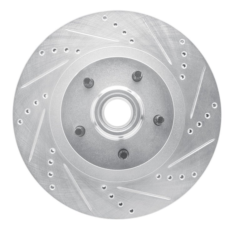 631-54172R Drilled/Slotted Brake Rotor [Silver], 2001-2005 Ford/Lincoln/Mercury/Mazda, Position: Front Right