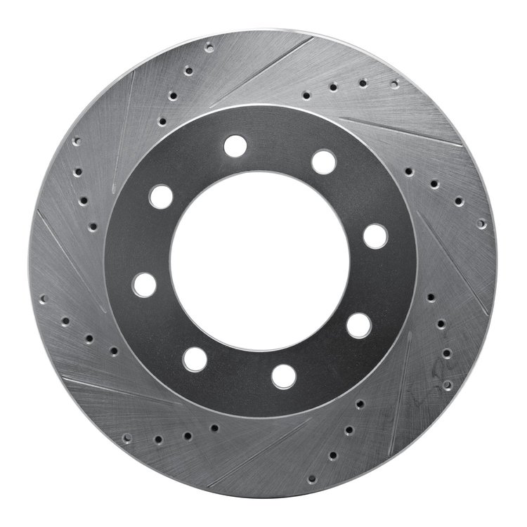 631-54175L Drilled/Slotted Brake Rotor [Silver], 1999-2005 Ford/Lincoln/Mercury/Mazda, Position: Front Left,Fr Left