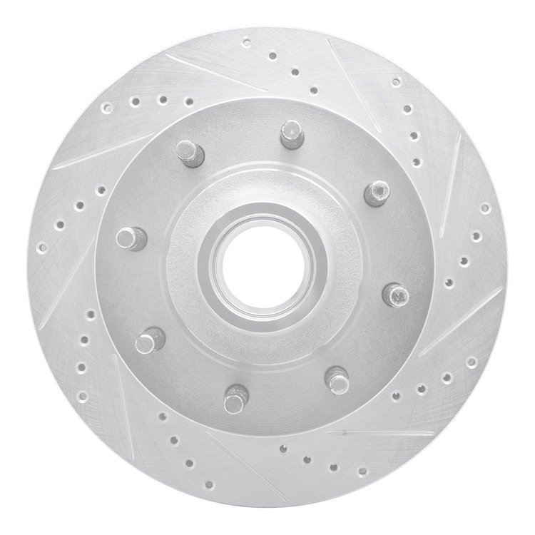 631-54190R Drilled/Slotted Brake Rotor [Silver], 2003-2005 Ford/Lincoln/Mercury/Mazda, Position: Front Right