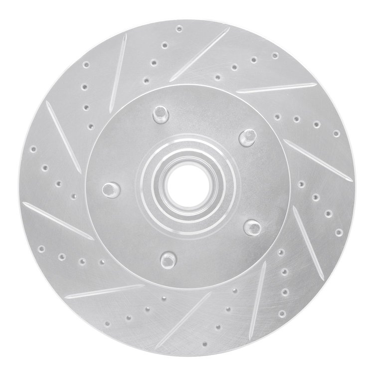 631-54191L Drilled/Slotted Brake Rotor [Silver], 2004-2006 Ford/Lincoln/Mercury/Mazda, Position: Front Left