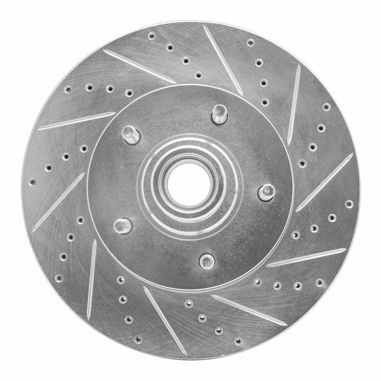631-54191R Drilled/Slotted Brake Rotor [Silver], 2004-2006 Ford/Lincoln/Mercury/Mazda, Position: Front Right