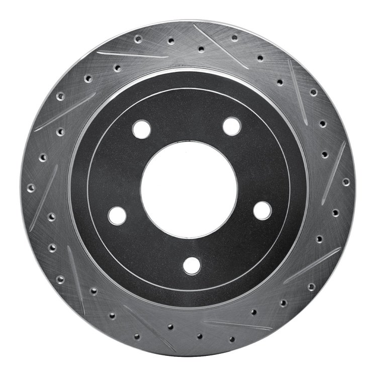 631-54192R Drilled/Slotted Brake Rotor [Silver], 2004-2006 Ford/Lincoln/Mercury/Mazda, Position: Rear Right