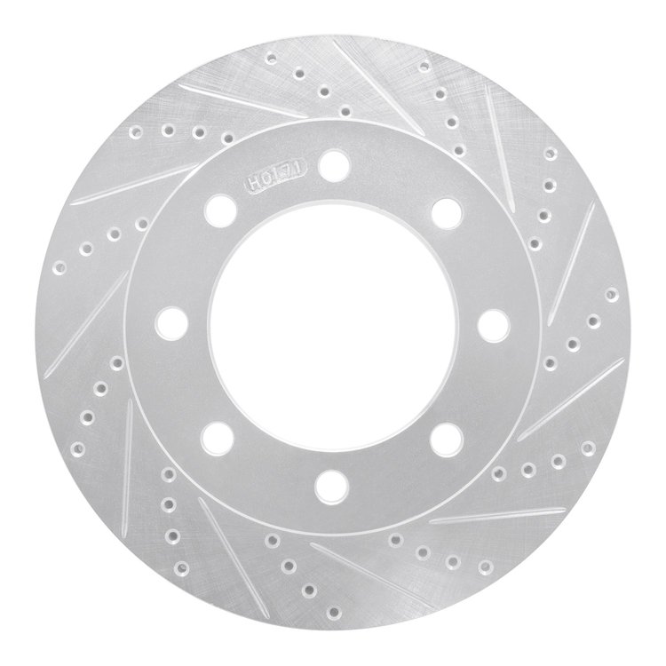 631-54196R Drilled/Slotted Brake Rotor [Silver], 2005-2012 Ford/Lincoln/Mercury/Mazda, Position: Fr Right,Front Right