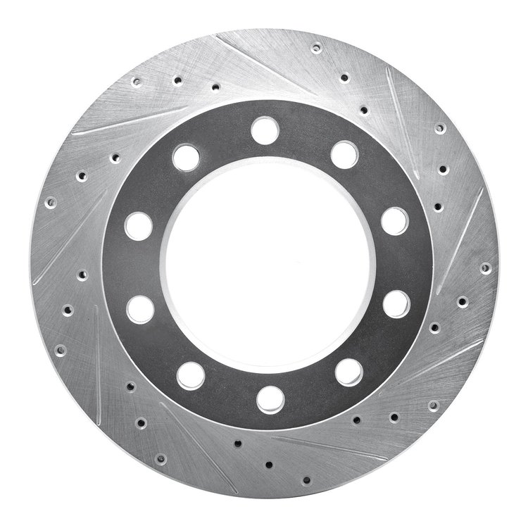 631-54197R Drilled/Slotted Brake Rotor [Silver], 2005-2016 Ford/Lincoln/Mercury/Mazda, Position: Front Right,Fr Right