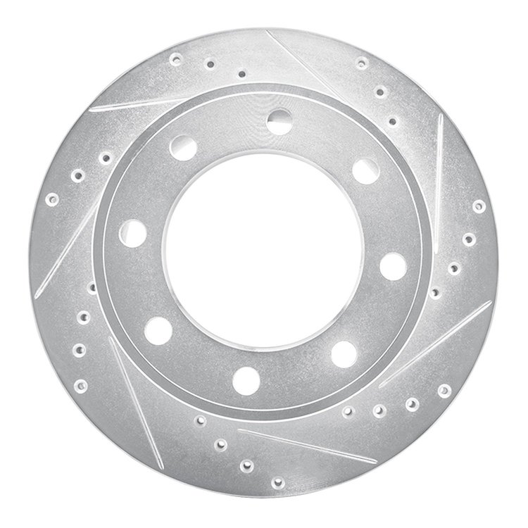 631-54199R Drilled/Slotted Brake Rotor [Silver], 2005-2012 Ford/Lincoln/Mercury/Mazda, Position: Rear Right