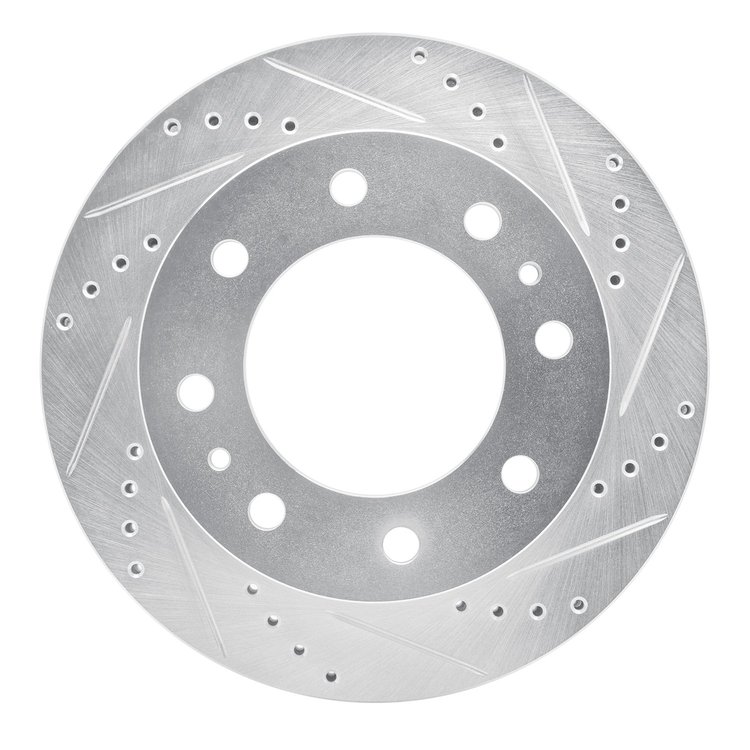 631-54200R Drilled/Slotted Brake Rotor [Silver], 2005-2012 Ford/Lincoln/Mercury/Mazda, Position: Rear Right,Rr Right