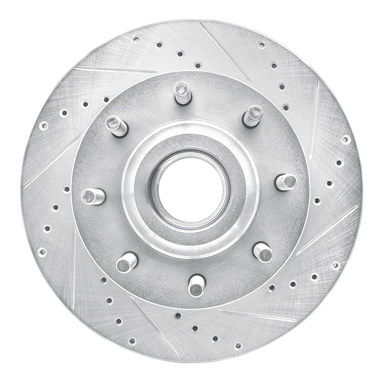 631-54206R Drilled/Slotted Brake Rotor [Silver], 2006-2012 Ford/Lincoln/Mercury/Mazda, Position: Front Right