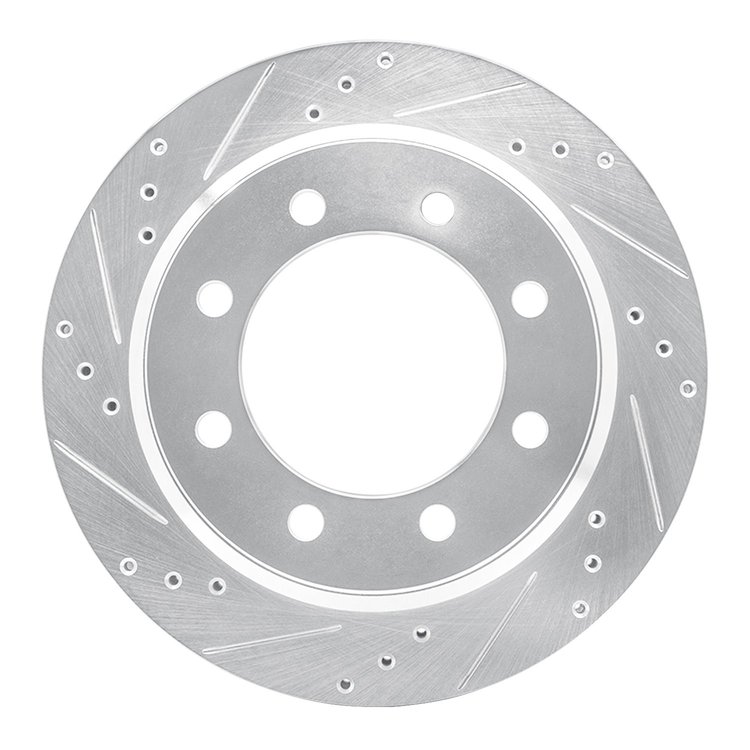 631-54208L Drilled/Slotted Brake Rotor [Silver], Fits Select Ford/Lincoln/Mercury/Mazda, Position: Rear Left