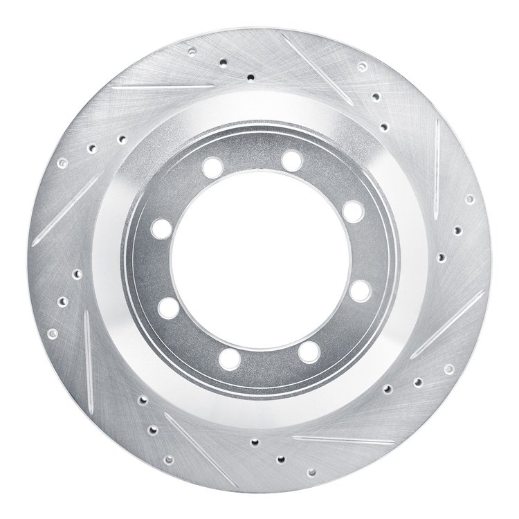 631-54210R Drilled/Slotted Brake Rotor [Silver], Fits Select Ford/Lincoln/Mercury/Mazda, Position: Rear Right