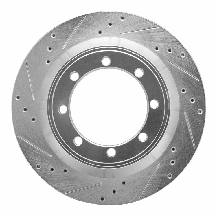 631-54212L Drilled/Slotted Brake Rotor [Silver], Fits Select Ford/Lincoln/Mercury/Mazda, Position: Rear Left,Rr Left