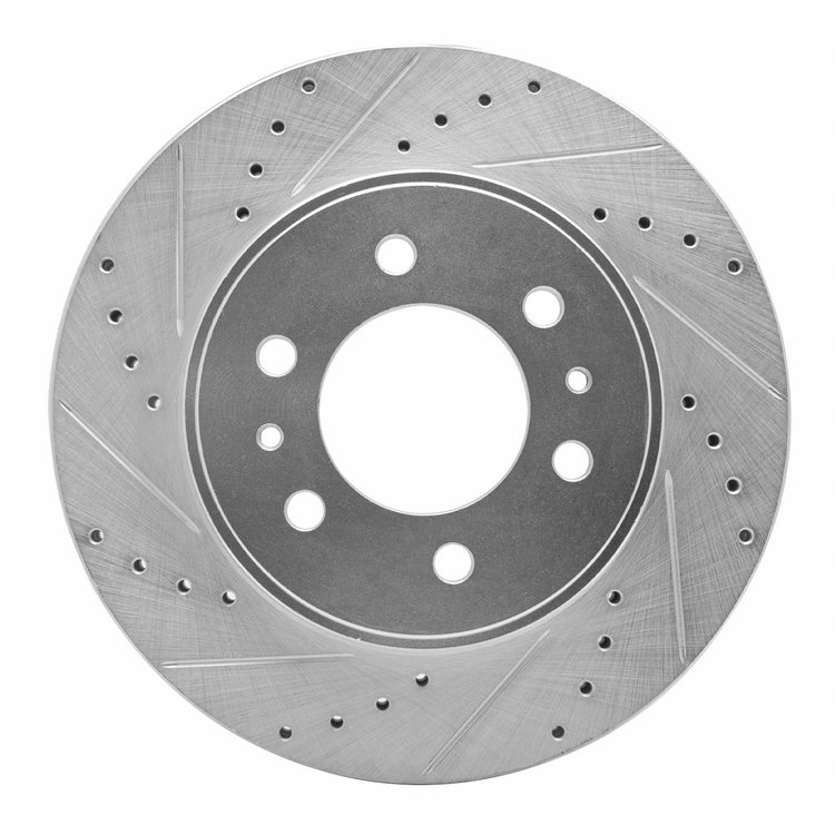 631-54215L Drilled/Slotted Brake Rotor [Silver], 2009-2009 Ford/Lincoln/Mercury/Mazda, Position: Front Left