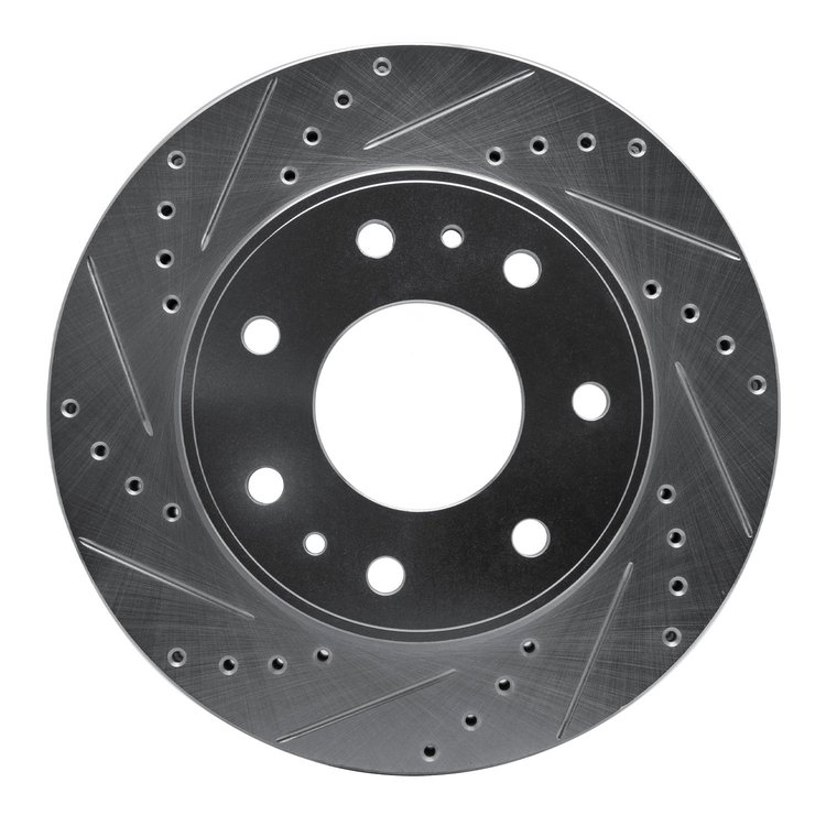 631-54216L Drilled/Slotted Brake Rotor [Silver], 2009-2009 Ford/Lincoln/Mercury/Mazda, Position: Front Left
