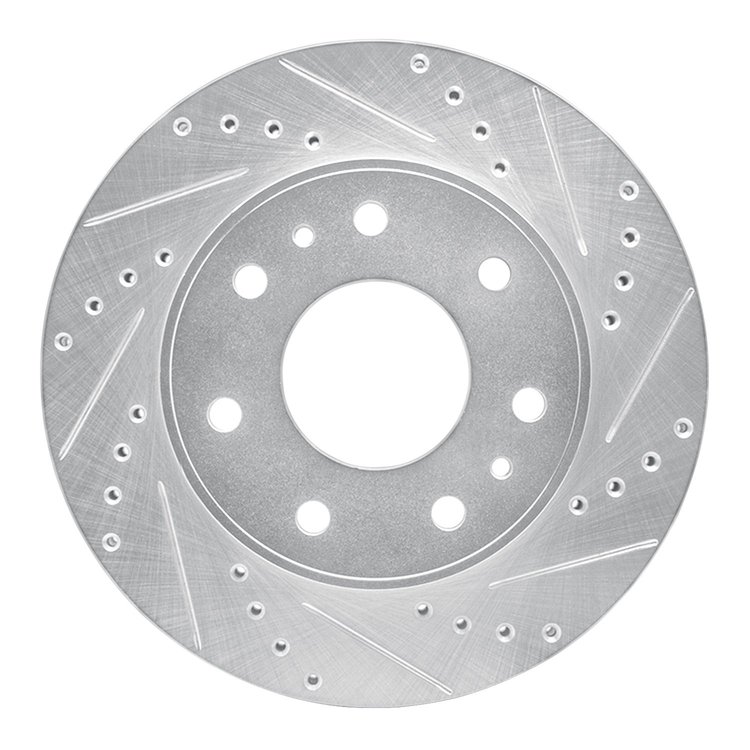 631-54216R Drilled/Slotted Brake Rotor [Silver], 2009-2009 Ford/Lincoln/Mercury/Mazda, Position: Front Right