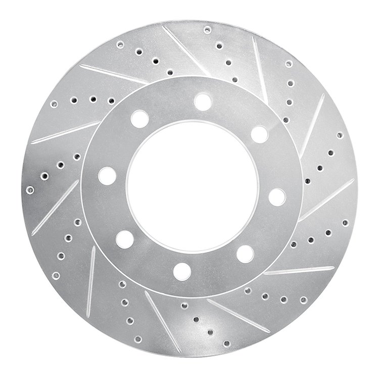 631-54223R Drilled/Slotted Brake Rotor [Silver], Fits Select Ford/Lincoln/Mercury/Mazda, Position: Fr Right,Front Right
