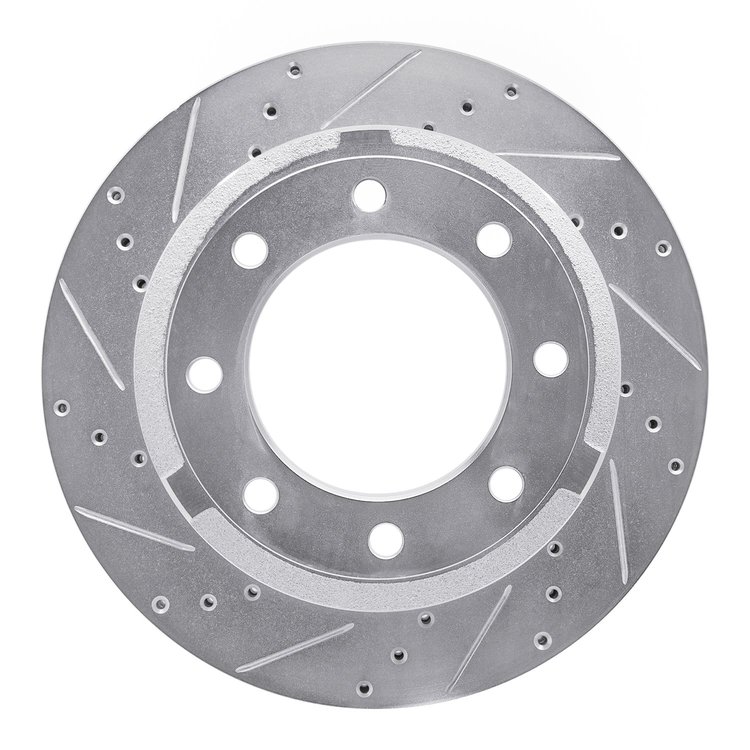 631-54227L Drilled/Slotted Brake Rotor [Silver], Fits Select Ford/Lincoln/Mercury/Mazda, Position: Rear Left