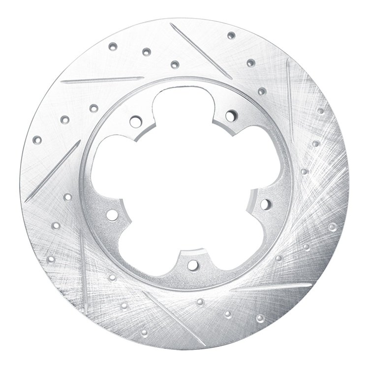 631-54228R Drilled/Slotted Brake Rotor [Silver], 2015-2020 Ford/Lincoln/Mercury/Mazda, Position: Rear Right