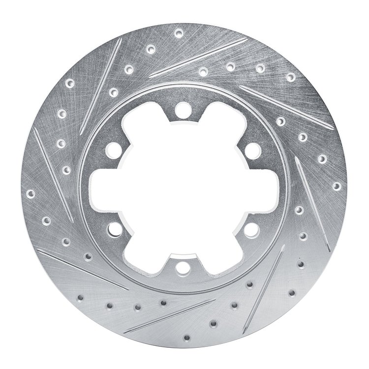 631-54229L Drilled/Slotted Brake Rotor [Silver], Fits Select Ford/Lincoln/Mercury/Mazda, Position: Rear Left