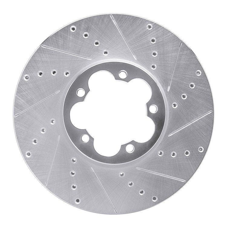631-54230R Drilled/Slotted Brake Rotor [Silver], Fits Select Ford/Lincoln/Mercury/Mazda, Position: Front Right
