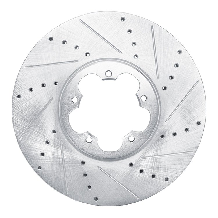 631-54232R Drilled/Slotted Brake Rotor [Silver], 2014-2019 Ford/Lincoln/Mercury/Mazda, Position: Front Right