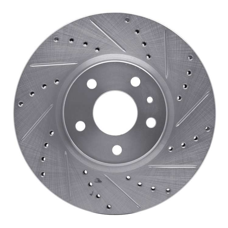 631-54259R Drilled/Slotted Brake Rotor [Silver], 2013-2020 Ford/Lincoln/Mercury/Mazda, Position: Front Right